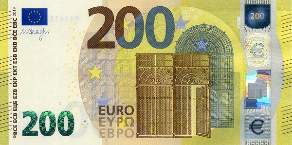 P25SD European Union 200 Euro (2019-Draghi)